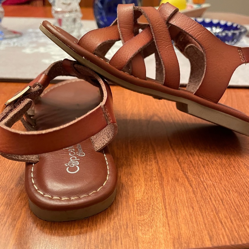 Cupcake brown leather sandals size 8